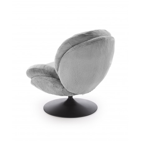 Fotel tapicerowany obrotowy Shell popielaty Halmar