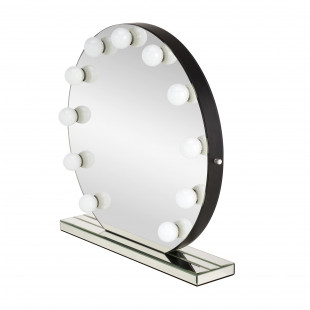 Lustro stołowe okrągłe z oświetleniem LED Torano 70cm Halmar