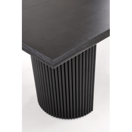 Stół rozkładany na lamelowej podstawie Bolero 160-250x90cm dąb czarny Halmar