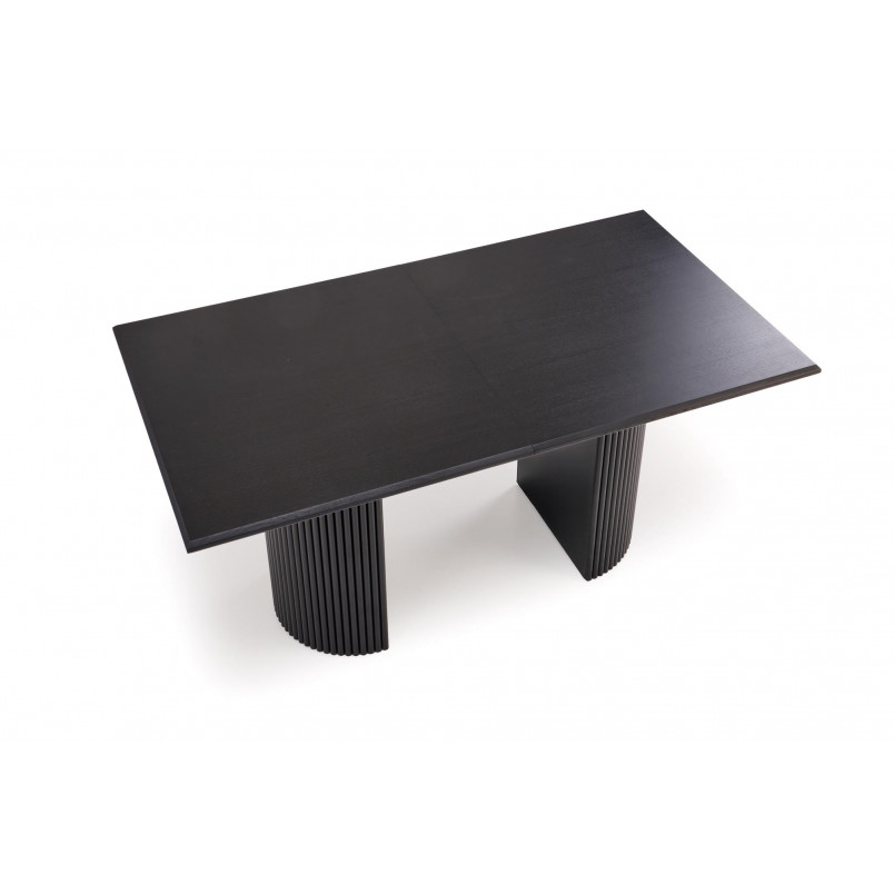 Stół rozkładany na lamelowej podstawie Bolero 160-250x90cm dąb czarny Halmar