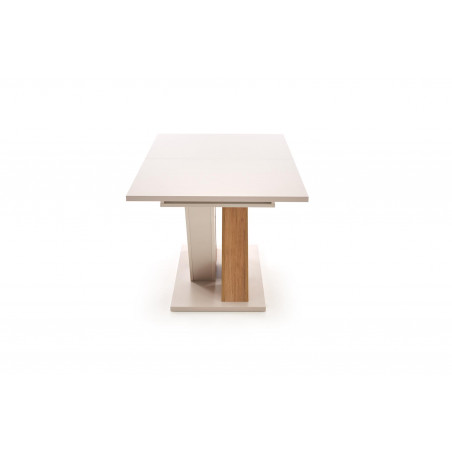 Stół rozkładany na jednej nodze Brandon 160-200x90cm kaszmir / dąb cremona Halmar