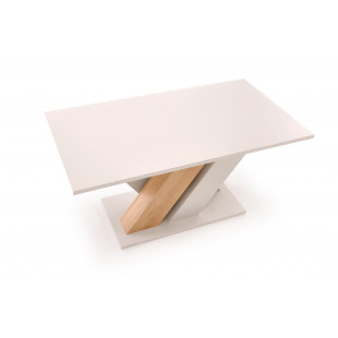 Stół rozkładany na jednej nodze Brandon 160-200x90cm kaszmir / dąb cremona Halmar
