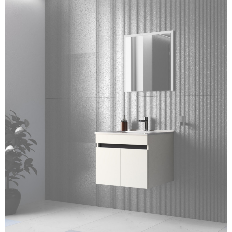 Szafka pod umywalkę z drzwiczkami Figaro 60x46cm biały / 3 dekory Halmar