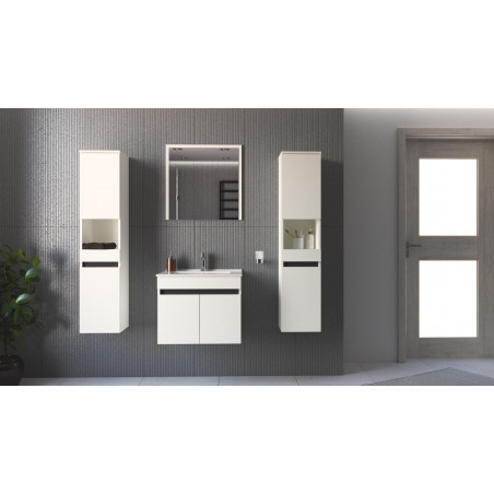 Szafka pod umywalkę z drzwiczkami Figaro 60x46cm biały / 3 dekory Halmar