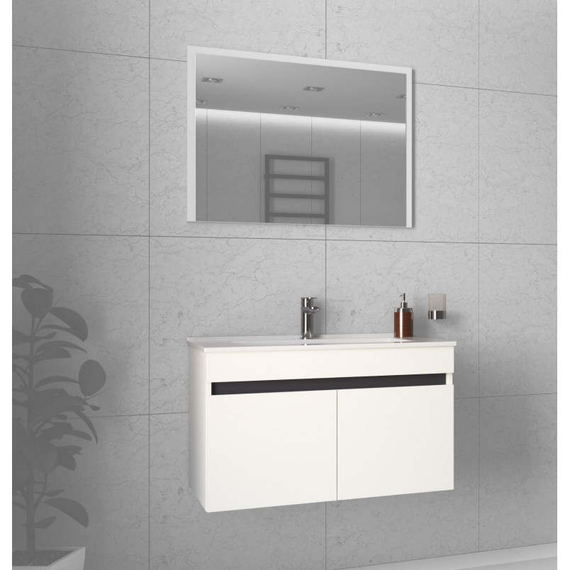Szafka pod umywalkę z drzwiczkami Figaro 80x46cm biały / 3 dekory Halmar