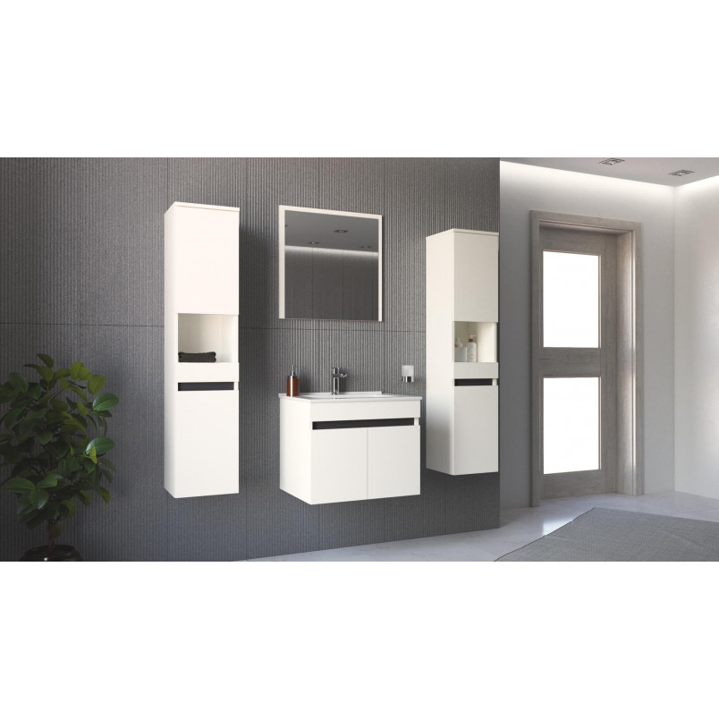Szafka pod umywalkę z drzwiczkami Figaro 60x46cm biały / 3 dekory Halmar