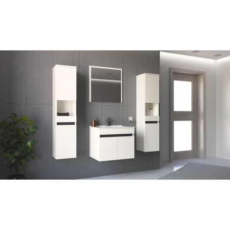 Szafka pod umywalkę z drzwiczkami Figaro 60x46cm biały / 3 dekory Halmar
