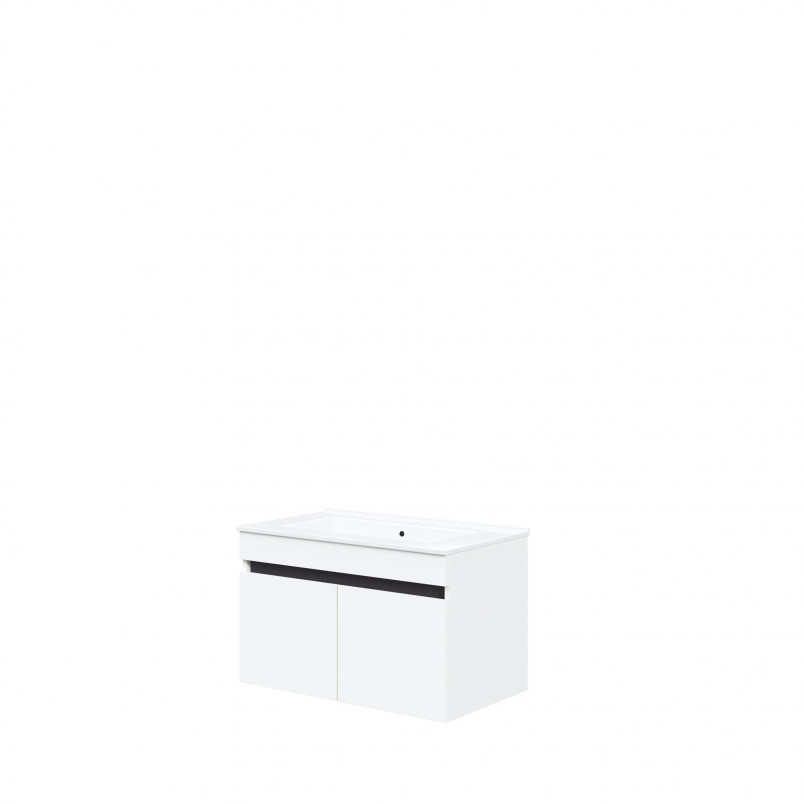 Szafka pod umywalkę z drzwiczkami Figaro 80x46cm biały / 3 dekory Halmar