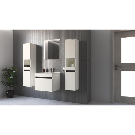 Szafka pod umywalkę z drzwiczkami Figaro 60x46cm biały / 3 dekory Halmar