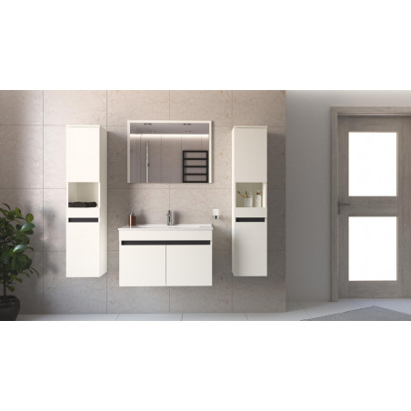 Szafka pod umywalkę z drzwiczkami Figaro 80x46cm biały / 3 dekory Halmar