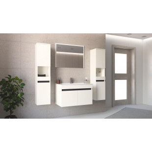 Szafka pod umywalkę z drzwiczkami Figaro 80x46cm biały / 3 dekory Halmar