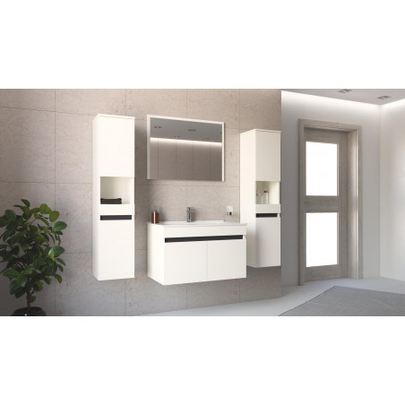 Szafka pod umywalkę z drzwiczkami Figaro 80x46cm biały / 3 dekory Halmar
