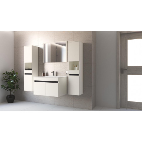 Szafka pod umywalkę z drzwiczkami Figaro 80x46cm biały / 3 dekory Halmar