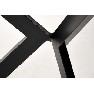 Stół okrągły rozkładany loft Peroni 100cm orzech / czarny Halmar