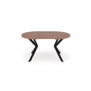 Stół okrągły rozkładany loft Peroni 100cm orzech / czarny Halmar