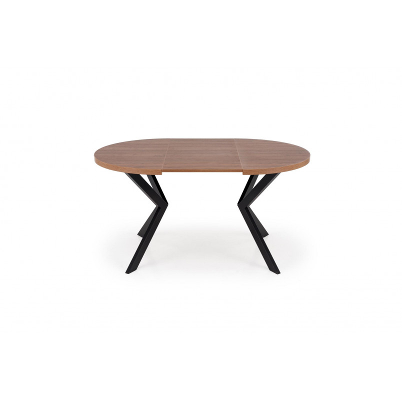 Stół okrągły rozkładany loft Peroni 100cm orzech / czarny Halmar