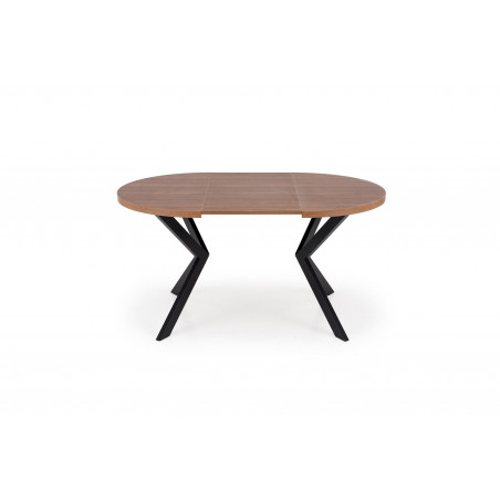 Stół okrągły rozkładany loft Peroni 100cm orzech / czarny Halmar