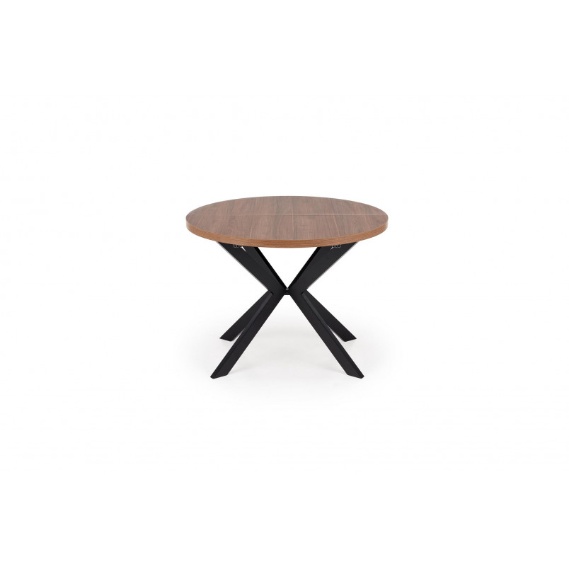 Stół okrągły rozkładany loft Peroni 100cm orzech / czarny Halmar