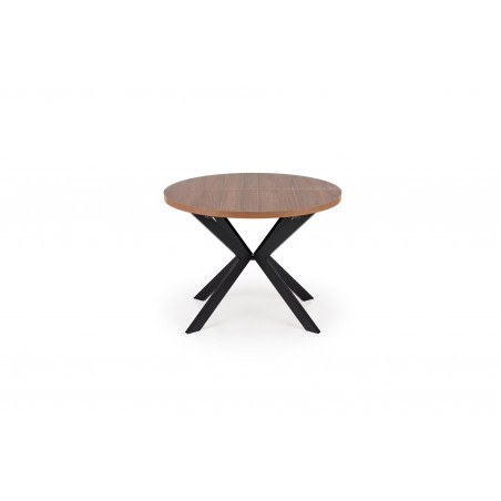 Stół okrągły rozkładany loft Peroni 100cm orzech / czarny Halmar