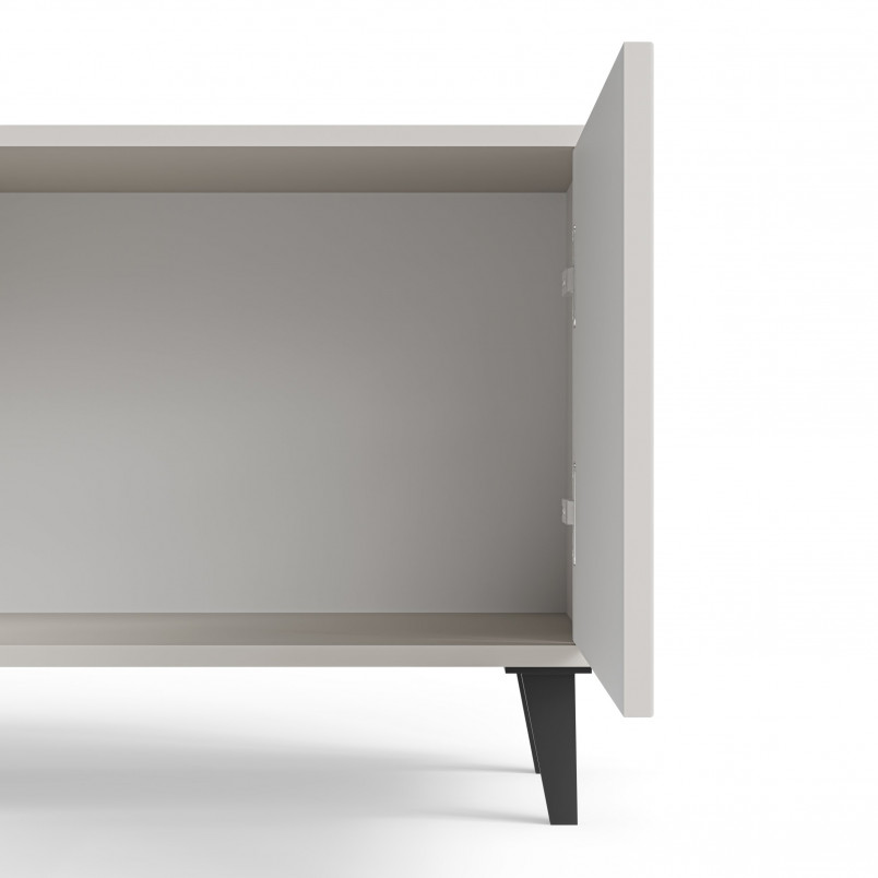 Szafka rtv na nóżkach Random II RTV-2 180x40cm kaszmir / orzech / czarny Halmar