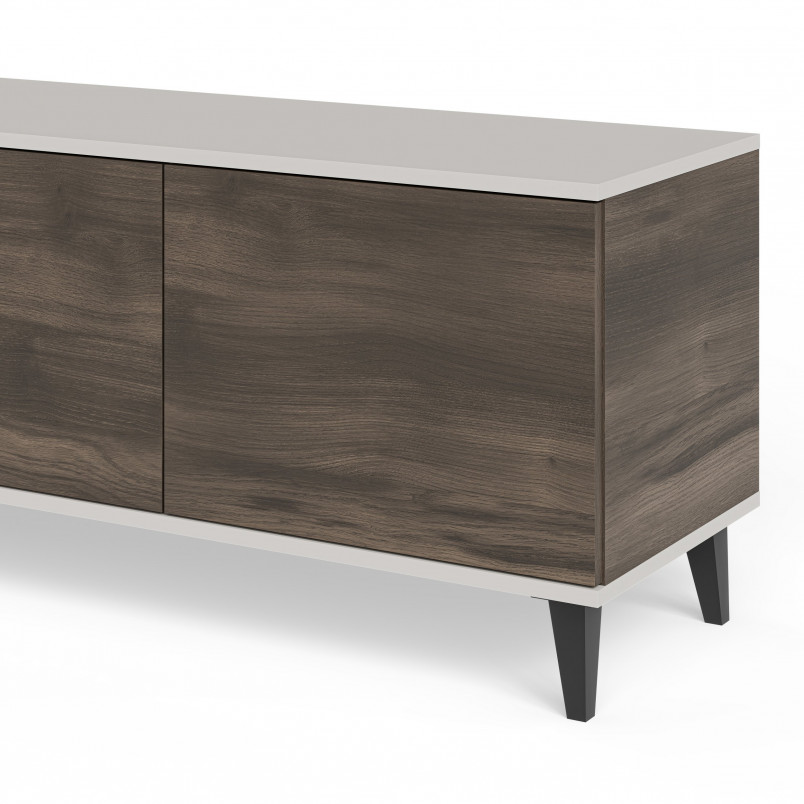 Szafka rtv na nóżkach Random II RTV-3 200x40cm kaszmir / orzech / czarny Halmar