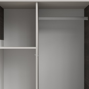 Szafa na nóżkach Random II S-1 182x90cm kaszmir / orzech / czarny Halmar