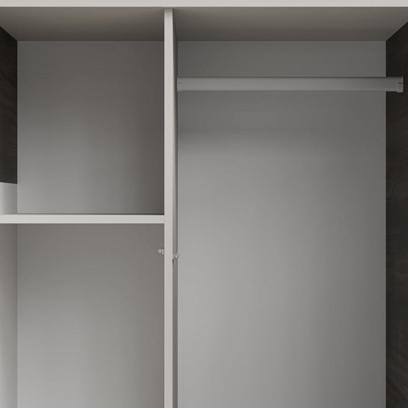 Szafa na nóżkach Random II S-1 182x90cm kaszmir / orzech / czarny Halmar