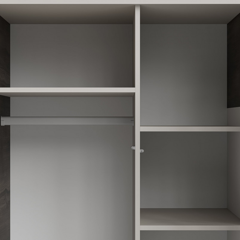 Szafa na nóżkach Random II S-1 182x90cm kaszmir / orzech / czarny Halmar