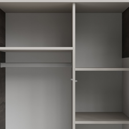 Szafa na nóżkach Random II S-1 182x90cm kaszmir / orzech / czarny Halmar