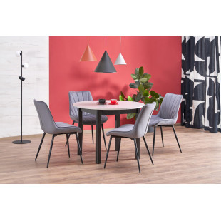 Stół okrągły rozkładany Ringo 102cm kaszmir / czarny Halmar