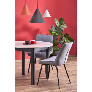 Stół okrągły rozkładany Ringo 102cm kaszmir / czarny Halmar