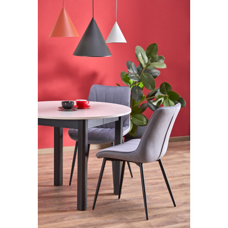 Stół okrągły rozkładany Ringo 102cm kaszmir / czarny Halmar