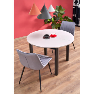Stół okrągły rozkładany Ringo 102cm kaszmir / czarny Halmar