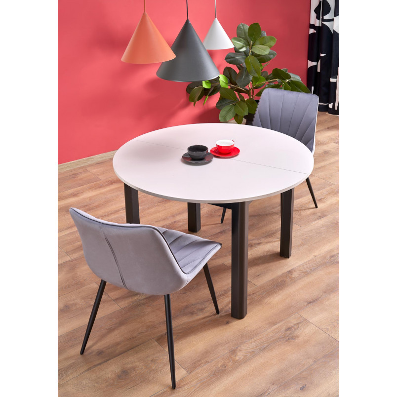 Stół okrągły rozkładany Ringo 102cm kaszmir / czarny Halmar
