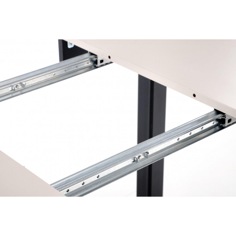 Stół okrągły rozkładany Ringo 102cm kaszmir / czarny Halmar