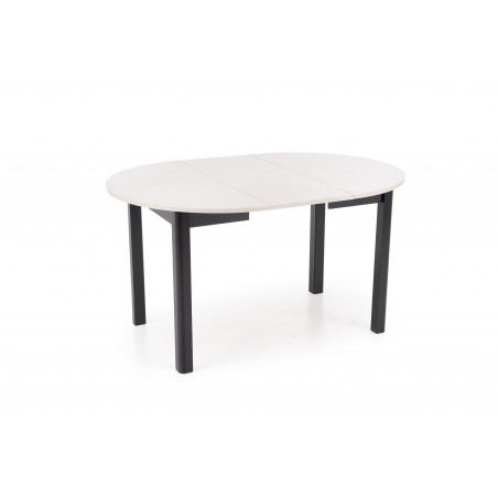 Stół okrągły rozkładany Ringo 102cm kaszmir / czarny Halmar