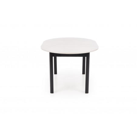 Stół okrągły rozkładany Ringo 102cm kaszmir / czarny Halmar
