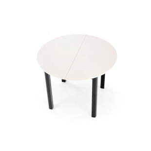 Stół okrągły rozkładany Ringo 102cm kaszmir / czarny Halmar