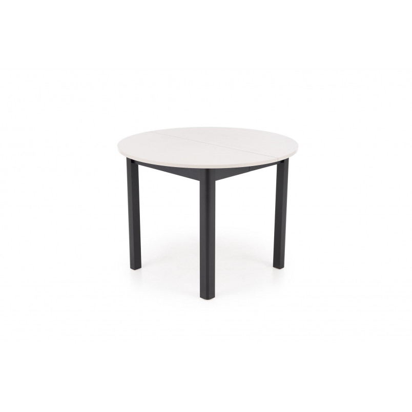 Stół okrągły rozkładany Ringo 102cm kaszmir / czarny Halmar