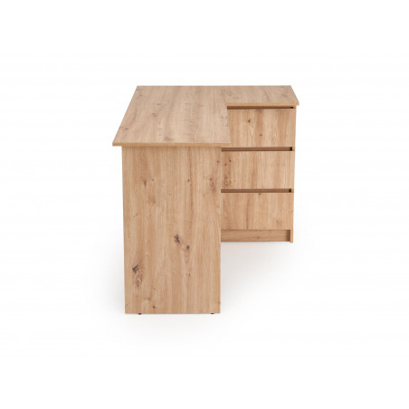Biurko narożne z szufladami Bega 124cm dąb artisan Halmar