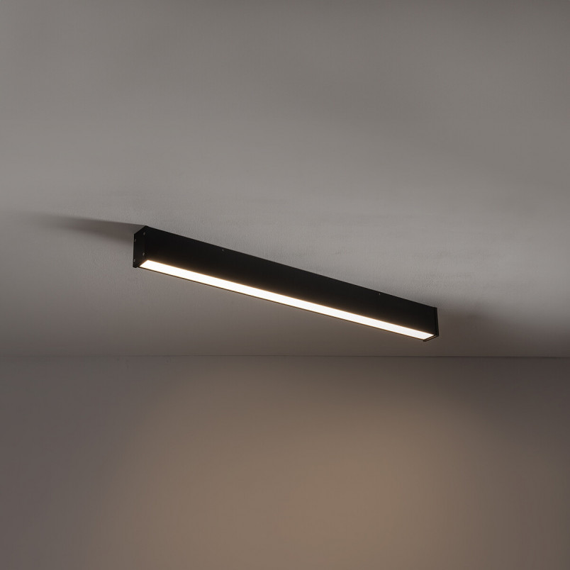 Plafon podłużny do łazienki Outline LED 300K M 100x9cm czarny Nowodvorski