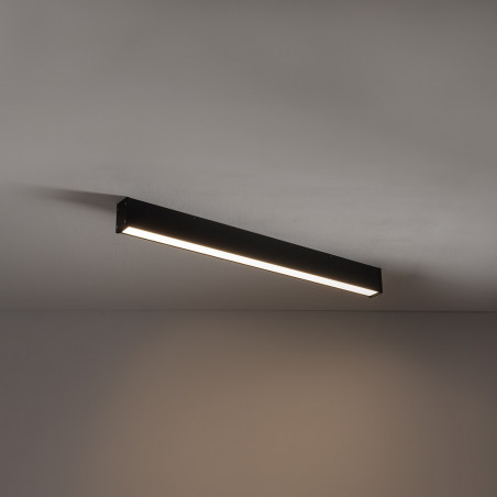 Plafon podłużny do łazienki Outline LED 300K M 100x9cm czarny Nowodvorski