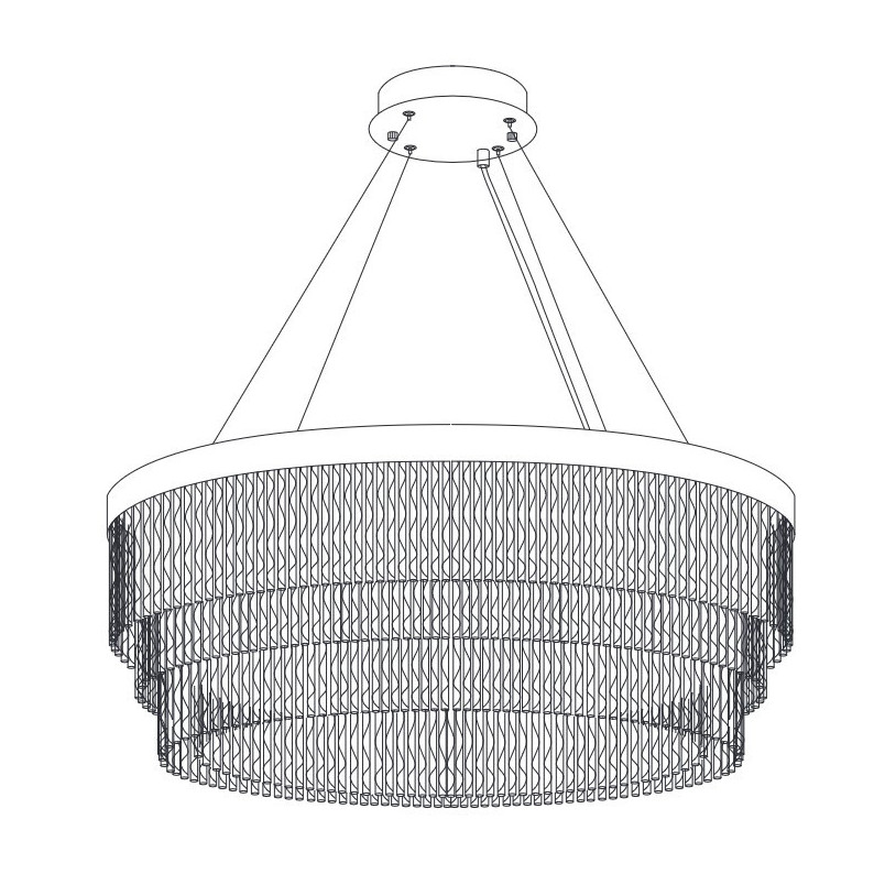 Żyrandol kryształowy glamour Gloria LED 60cm Step Into Design