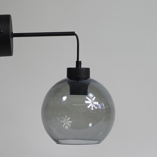 Kinkiet szklany kula Cubus Graphite Grafitowy/Czarny TK Lighting