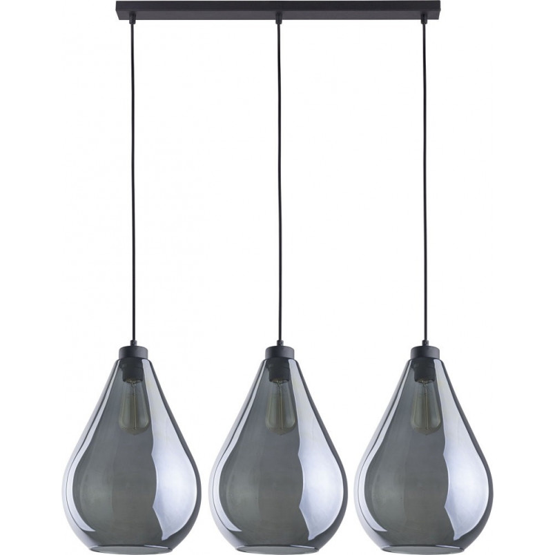 Lampa sufitowa szklana potrójna Fuente III Grafitowa marki TK Lighting