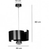 Lampa wisząca metalowa nowoczesna Vixon 30 czarna marki Emibig