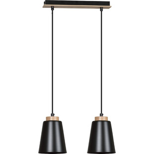 Lampa wisząca podwójna skandynawska Bolero 40 czarna marki Emibig