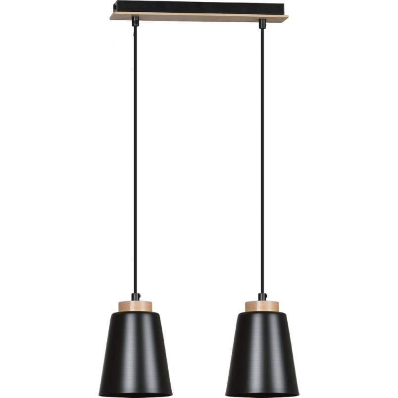 Lampa wisząca podwójna skandynawska Bolero 40 czarna marki Emibig