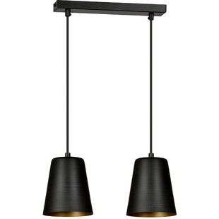 Lampa wisząca podwójna Milagro 40 czarno-złota marki Emibig