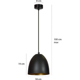 Lampa wisząca Lenox 20 czarno-biała marki Emibig